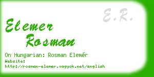 elemer rosman business card